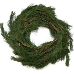 Fresh White Pine garland from Tree Riders NYC — evergreen Christmas garland for indoor and outdoor holiday decoration